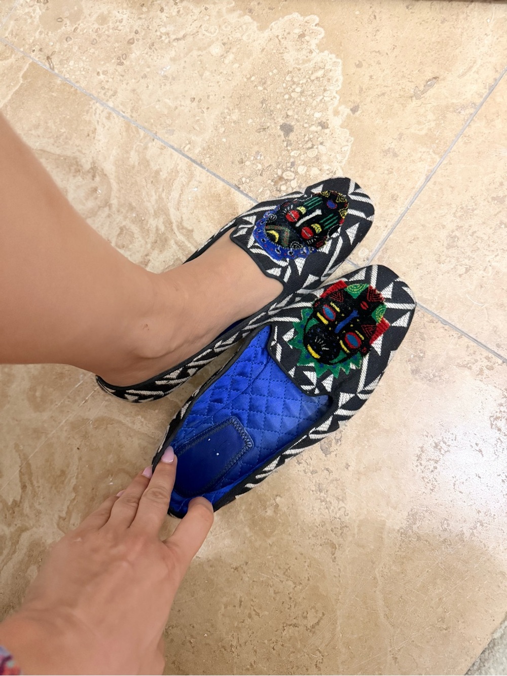 Authentic ETRO Embroidered Slip-On Women's Flats, super comfortable